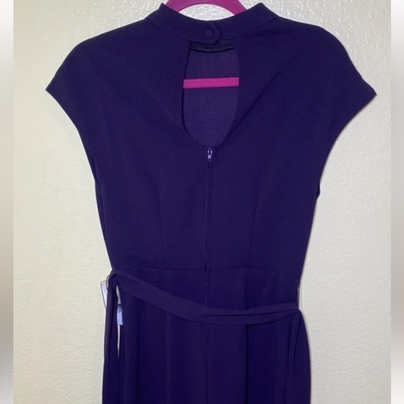 Juniors' Cap-Sleeve Mock-Neck‎ Tie-Waist Dress size-7/8 - Picture 4 of 10